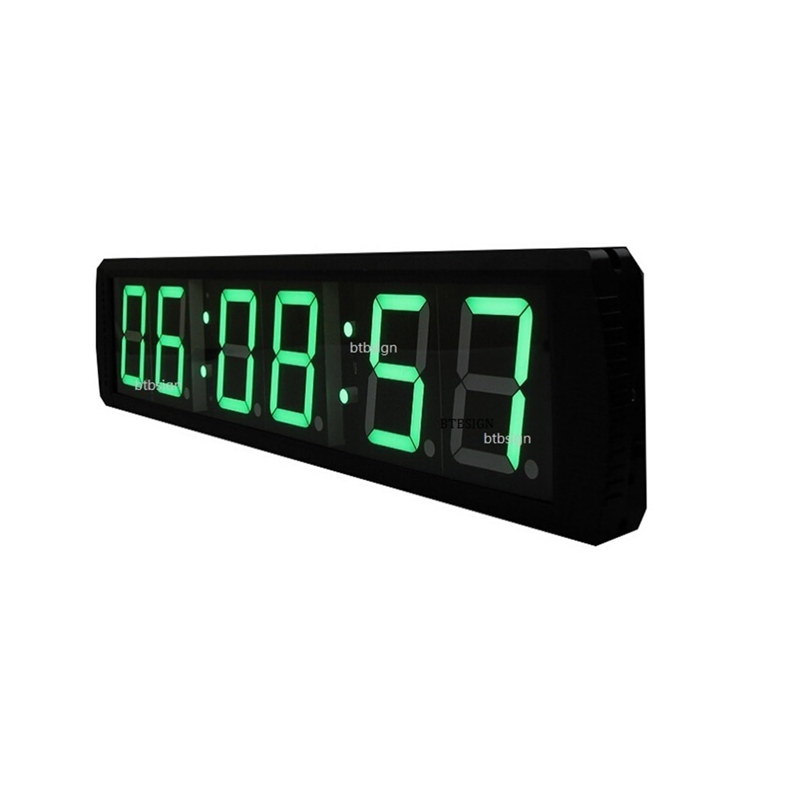 CVFRDD LED Countdown Clock, 4'' Wall Clock LED Countdown Marathon Timer Sporting Running Race Event Green