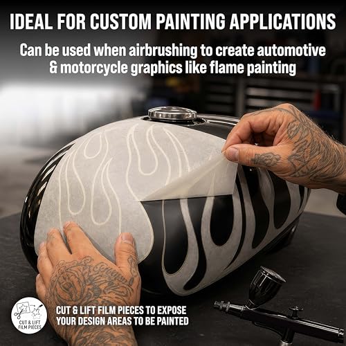 Image of Custom Shop 12 inch X 30' Roll of Semi-Transparent Masking Film /Frisket for Artists, Airbrush Graphics
