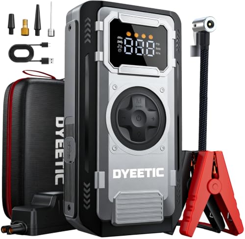 Car Battery Jump Starter with Air Compressor, 7000A Portable Booster Pack - image 1