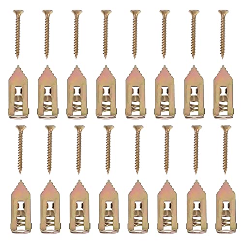 MUCKLILY Plasterboard Fixing Screws 100pc Set Zinc Plated for Durability Wall Anchors Kit