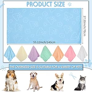 Tudomro 14 pcs extra large dog towels for drying dogs bulk 55 x 28 inch microfiber dog grooming towel absorbent puppy towel quick drying pet shower  bath supplies for medium large dogs cats   cucciolini doodles