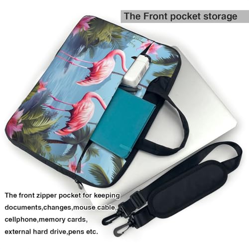 Maletín tropical flamenco para laptop unisex 13 pulgadas miniatura 5