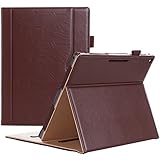 ProCase Google Pixel C Case, Leather Stand Folio Case Cover for 2015 Google Pixel C Tablet 10.2 inch, with Multiple Viewing Angles, auto Sleep/Wake, Document Card Pocket (Brown)