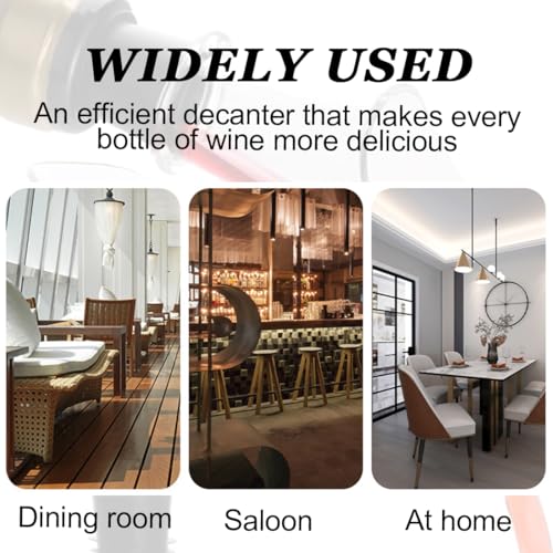 BQRKOTM Pack de 2 Aireador de Vino Decantador de Vino, Oxigenador Premium, Dispensador, Accesorios de Vino Gadgets, Diseño Elegante, Negro - imagen 5