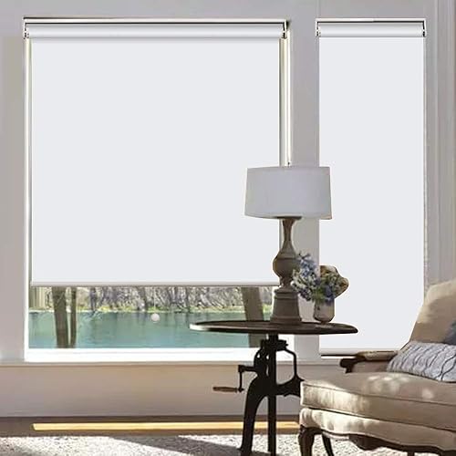 Miniatura 2 de PASSENGER PIGEON Persianas opacas sin cordones, blancas de 28.5 pulgadas de ancho x 84 pulgadas de alto, persianas de ventana que se detienen