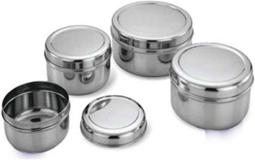 King International Stainless Steel Round Food Storage Containers,4 Pcs Storage Containers For Kitchen Airtight,Big Size,Storage Containers For Fridge Airtight,Storage Containers With Lid