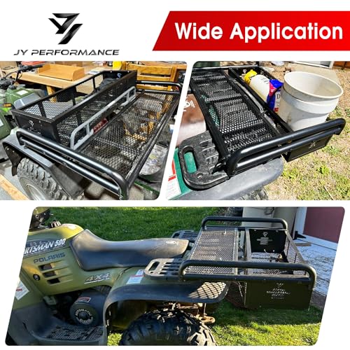 image for JY Performance ATV Rear Cargo Basket, Universal ATV Racks and Baskets 