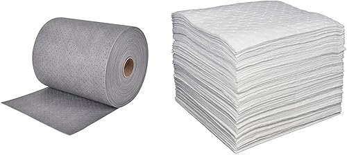 Aain LT010A - Almohadillas absorbentes de aceite de alta resistencia, rollo de tapete de mantenimiento de aceite para todos los usos, color gris,