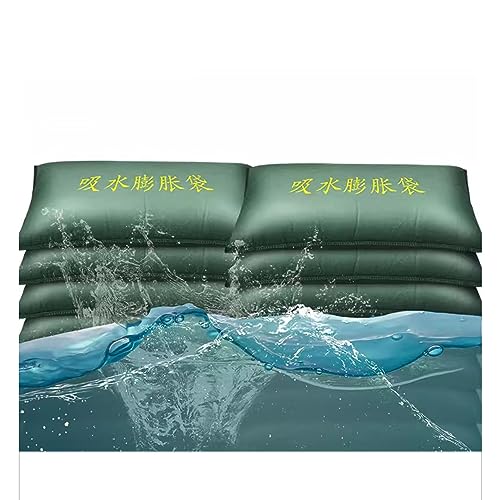 Barrera antiinundación de lona impermeable con diez bolsas autoactivables de 25 x 100 cm