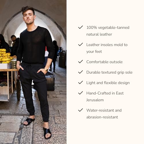 Elan - Leather Slide On Sandal - Men Sandals3