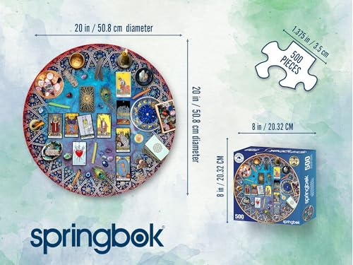 Springbok Tarot Crystal Magic 500 Piece Round Puzzle for Adults - Enjoy The Mystery and Magic of Our Tarot Table by Springbok - Used condition - Image 7