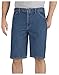 Dickies Men's 11 Inch 6-Pocket Regular Fit Denim Short, Stone Washed, 36