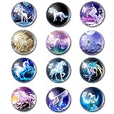Yanse Unicorn Magnets for Fridge,12Pcs Cute Refrigerator Magnets Stickers,Funny Fridge Magnet Shape,
