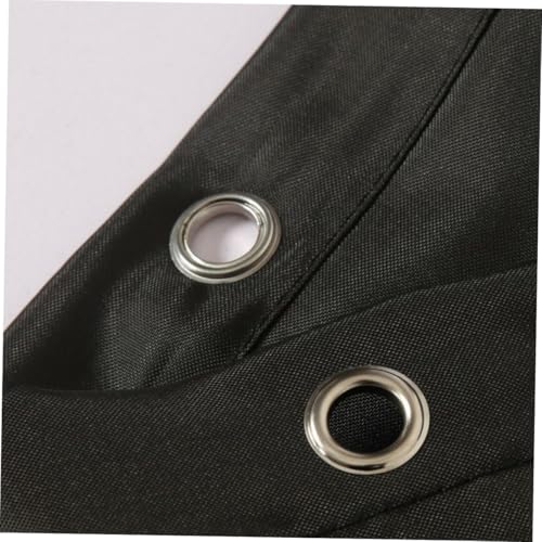 Rideau de douche en polyester noir résistant à œillets métalliques chic - 5