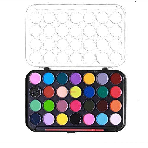 Set di 28 acquerelli, stesura estremamente liscia