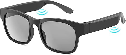 Lentes inteligentes, lentes de sol Bluetooth para hombres y mujeres, altavoces duales y llamadas manos libres, lentes polarizadas, se aplican a