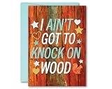 ChronicallyFunny Taylor Knock on Wood Valentine's Day Card Husband Card The Life of a Showgirl Greeting Card 5x7 inch w/Envelope (Knock on Wood)