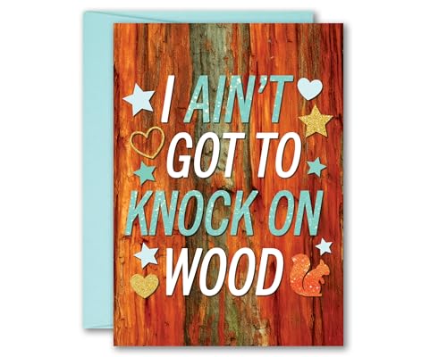 ChronicallyFunny Taylor Knock on Wood Valentine's Day Card Husband Card The Life of a Showgirl Greeting Card 5x7 inch w/Envelope (Knock on Wood)