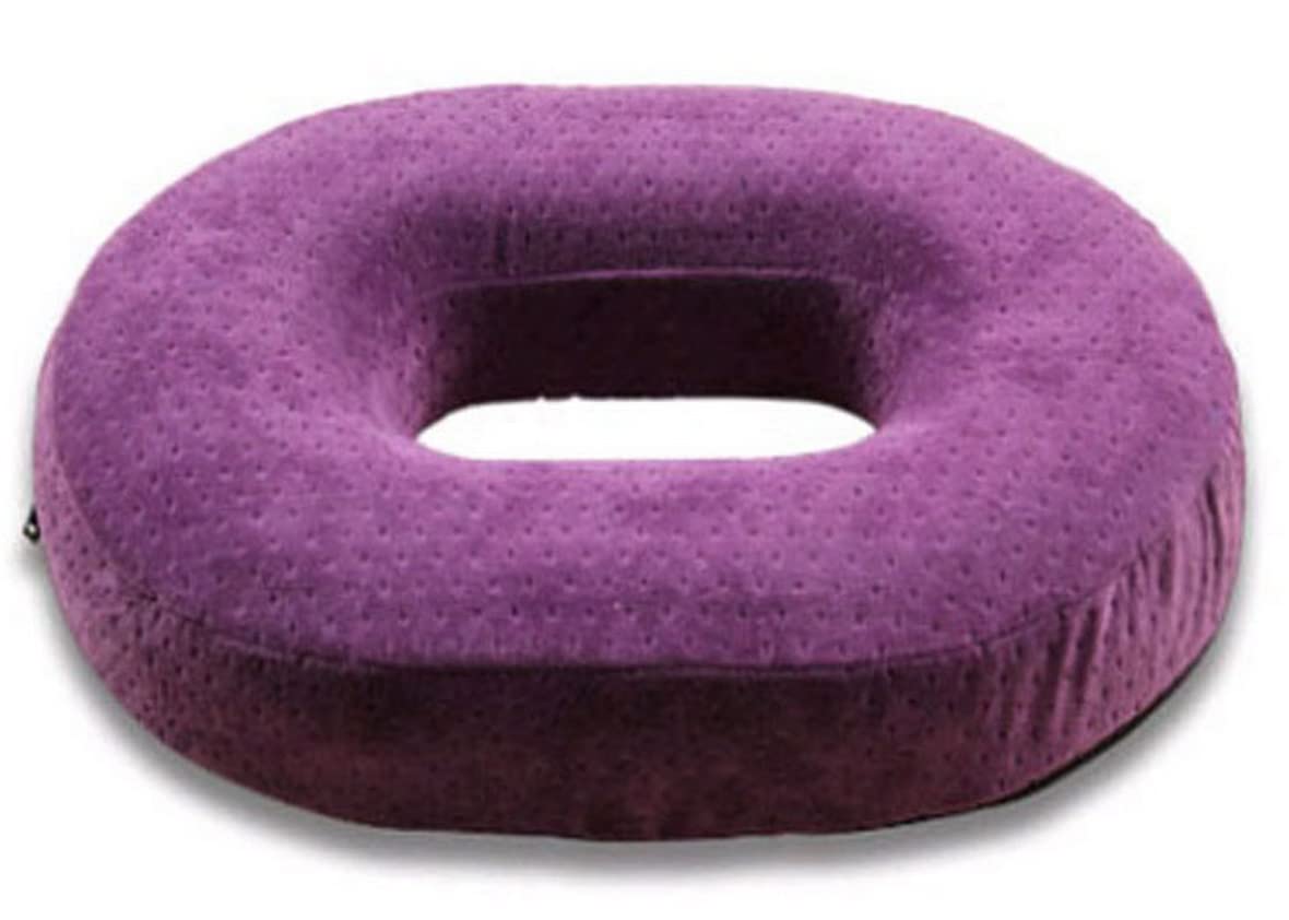 Aoopoo Purple Donut Cushions For Pressure Relief Orthopedic Ring Memory Foam Cushion For Relief Of Haemorrhoids And Coccyx Pain Suitable Wheelchair Car Seat Home Or Office (Purple)