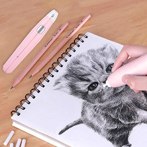 Kathlen Electric Eraser - Handy Electric Usb Charging Refillable Eraser With 16 Replacement Refills(Pink) #TOP6
