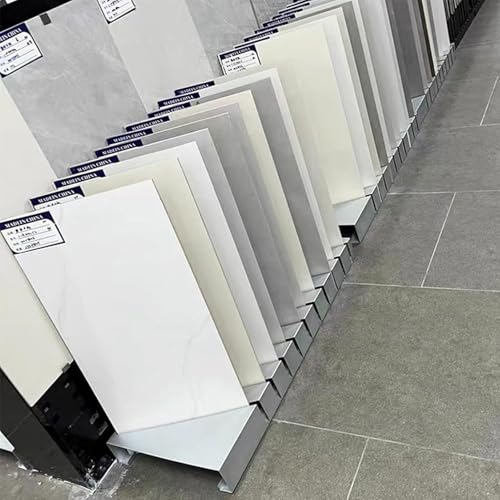 Présentoir à carreaux de sol élégant pour harmoniser votre showroom de céramiques