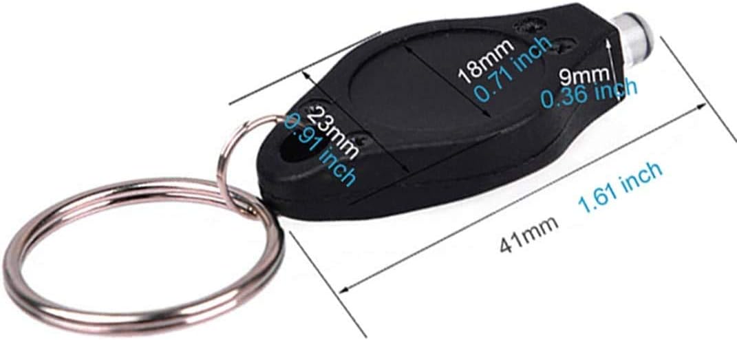 RaySoar (Pack of 7) Ultra Bright Mini LED Keychain Flashlight, Key ring Flashlight, Keychain LED Flashlight, LED Keychain Light - White Light with 7 Colors Shell