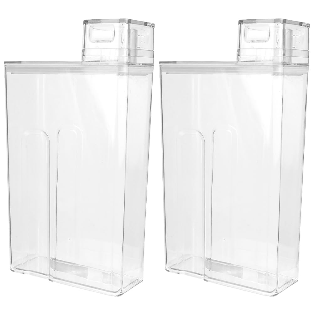 Dispenser per Detersivo in Polvere da 2 Pezzi, Scatola per Bucato in Pet Buona Tenuta Ermetica, Pratica e Trasportabile per Lavanderia