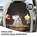Gjieliness Ghost In A Bathtub With A Rubber Ducky Car Seat Back Kick Protectors,2 Pack Kick Mats With Storage Pockets For Vehicles To Protect From Dirt Mud Scratches