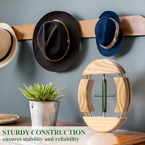 Image of 4 Way Hat Stretcher, Hat Stretcher for Fitted Hats, Heavy Duty Hats Shaper Extender w. Lever Wrench for Men All Kind of Caps