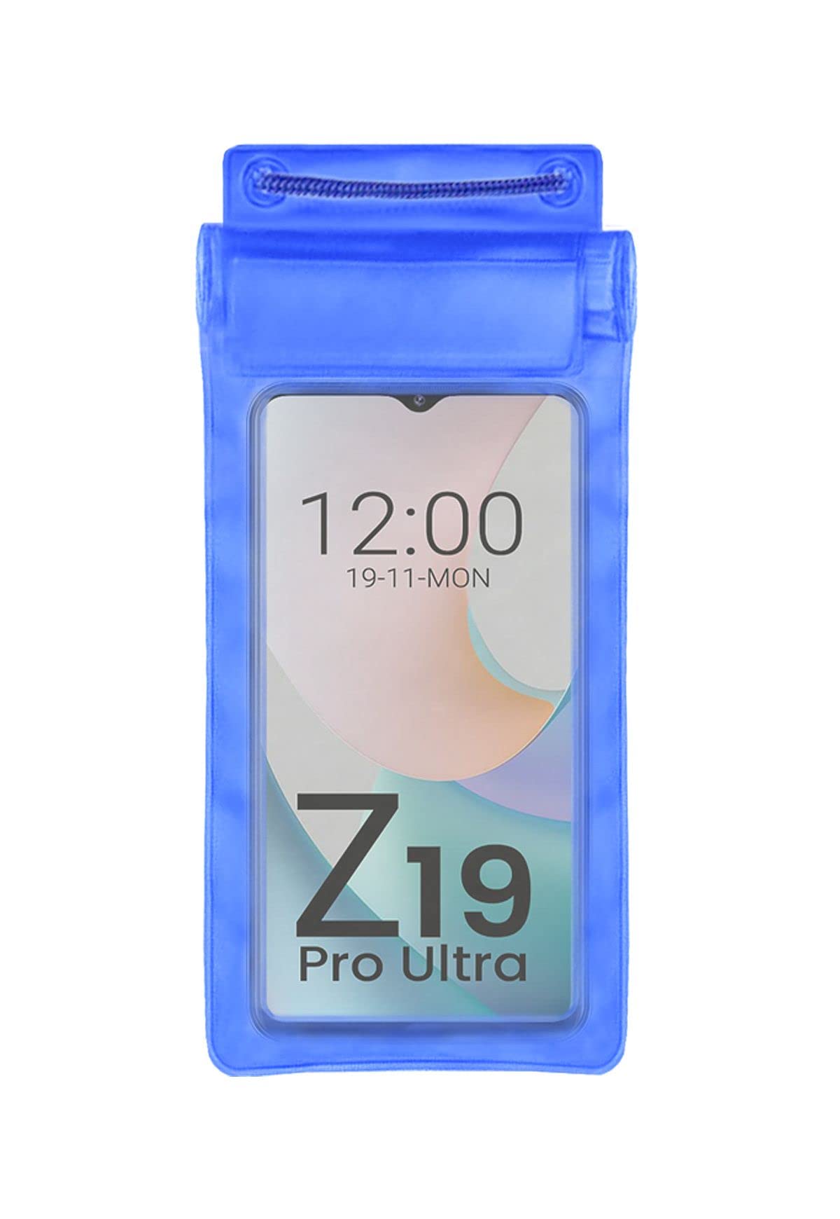 ACM Waterproof Bag Case Compatible with Ikall Z19 Pro Ultra Mobile (Rain,Dust,Snow & Water Resistant) Blue
