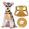 Puppytie No Pull Dog Harness with Multifunction Dog LeashSoft Adjustable No Choke Escape Proof Pet Harness Vest for Medium Dogs or Large DogsYellowM