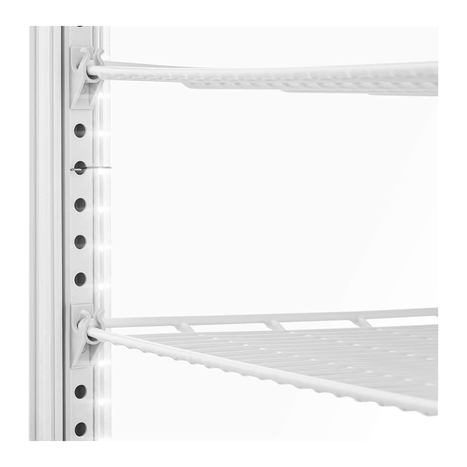 Royal Catering Vetrina Refrigerata da Banco RCCC-78-WT (78 L, 4 livelli, bianco, chiudibile a chiave)