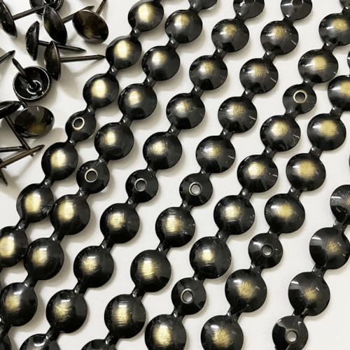 Let's Decorate 10 Meters D11mm Bronze Upholstery Tacks Strips/Nailhead Trims,Decorative Nail Strips with Upholstery Tacks for Sofa Headboard Bench(J:11mm Bronze)