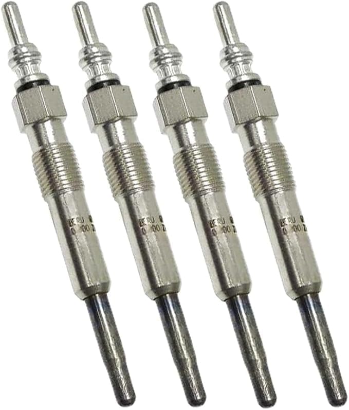 Set of 4 Glow Plugs Kit Compatible with V W Beetle Golf Jetta Passat TDI OEM BERU 0250202022