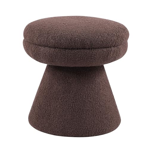 Furniture of America Rami Modern 18-inch Mushroom-Shape Upholstered Ottoman with