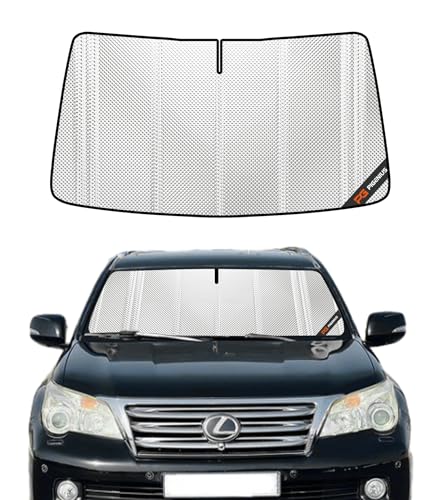 Pigenius Windshield Sun Shade for Lexus GX460 2010-2023. Full Coverage Rearview Mirror Shade for...