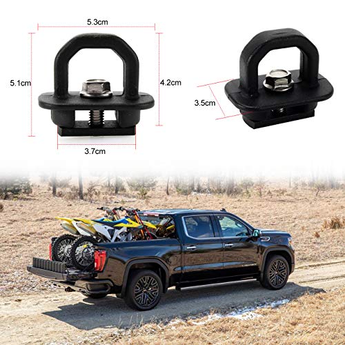 Partol Tie Down Anchor Truck Bed Tie Downs Side Wall Hook Rings For 2007-2018 Chevy Silverdo Gmc Sierra 2015-2018 Chevrolet Colorado Pickup Dz97903 (9 Pack) #TOP3