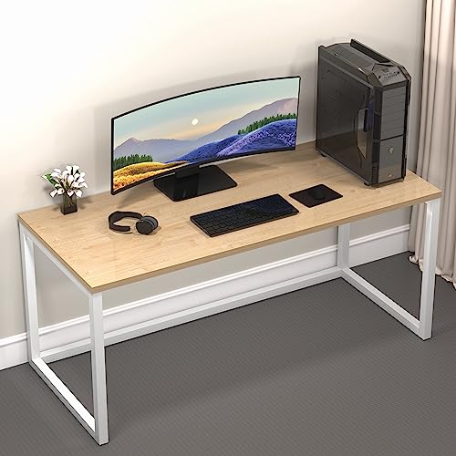 Image of Honey Touch Lizon Metal & Wood Workstation Desk | 1200mm x 600mm Top Size | 122 x 61 x 73 cm (L x W x H) | Modern Computer Table for Home Office & Work from Home | Heavy Duty Study Desk