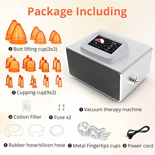 Sextupole Vacuum Therapy Machine, Vacuum Cupping Massager, Scrapping Cupping Therapy Sets With 24 Cups And 3 Pumps [Upgrade Version Touch Screen Operate], Usa Stocked #TOP7