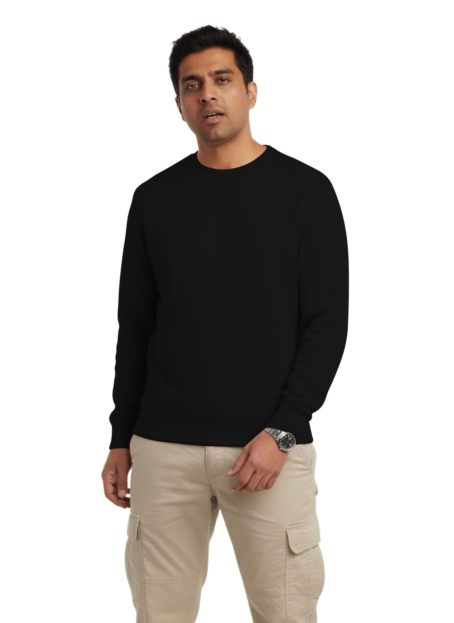 the blazze Men’s Fleece Stretchable Full Sleeves Sweatshirt Regular Fit, Round Neck Casual Winterwear for Boys and Mens VBM7-picture-25