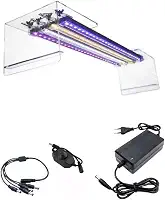 Luminaria Led Para Aquario Plantado Com Suporte Acrilico 40cm A 110cm Calha Aluminio Natural(02 LED C/5A,100cm)