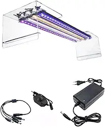 Luminaria Led Para Aquario Plantado Com Suporte Acrilico 40cm A 110cm Calha Aluminio Natural(05 LED C/10A,80cm)