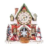 puzzle 3d bois horloge Enchanteur 3D Winter Wonderland : construisez une cabane de neige magique avec des couches de bois découpées au laser avec des toits givrés, des piles cadeaux et des lumières scintillantes de fenêtre. Crée une ambiance festive instantanée pour les cheminées ou les bureaux
