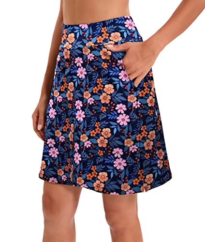 Jhsnjnr Women's Tennis Skirt Casual Knee Length Golf Skirts ...