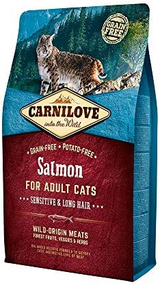 Carnilove Salmon Sensitive & Long Hair Dehydrated Cat Food 400 g – 400 g