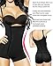 YIANNA Womens Body Shaper Seamless Tummy Control Shapewear Open Bust Slimmer Belly Shaper Bodysuit, YA7110-Black-XXL