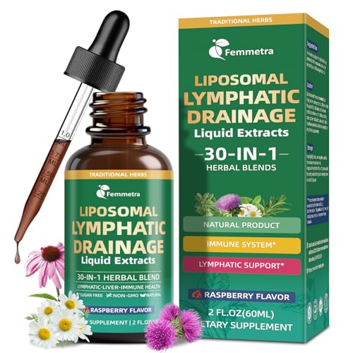 Femmetra Liposomal Lymphatic Drainage Supplements with 30-in-1 Herbal Blend