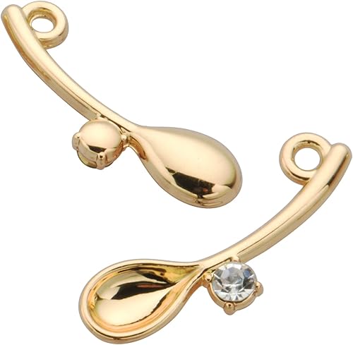 Miniatura 9 de Paquete de 20 dijes de diamantes de imitación chapados en oro, accesorios de cristal para collares, pulseras, joyería, manualidades, bricolaje