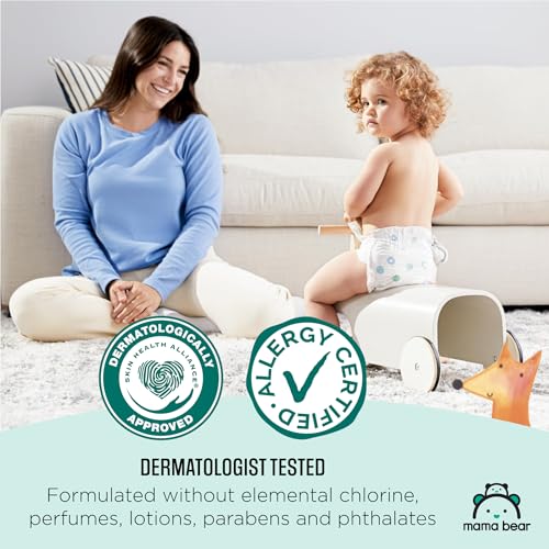 amazon brand - mama bear gentle touch diapers size 5 132 count 4 packs of 33