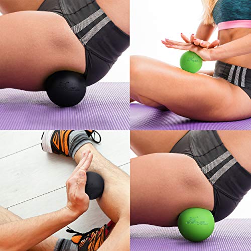 Bomb-Ball Duo Massage ball set by Ultimate Relief, Faszien + Lacrosse massage ball für die Ultimative Muskel Entspannung, Selbstmassage, Faszientraining + Triggerpunkt Therapie - Image 6